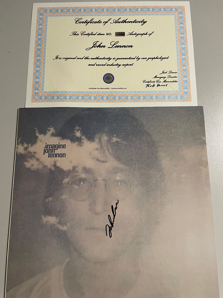 John Lennon Imagine 1971 LP - Firmato da John Lennon + COA