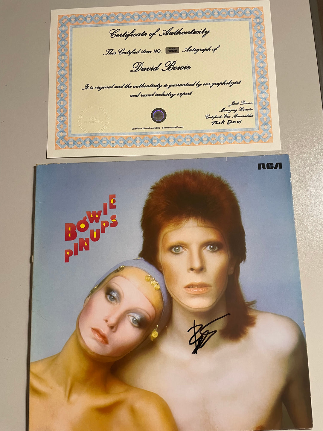 LP David Bowie Pinups 1982 - Firmado por David Bowie