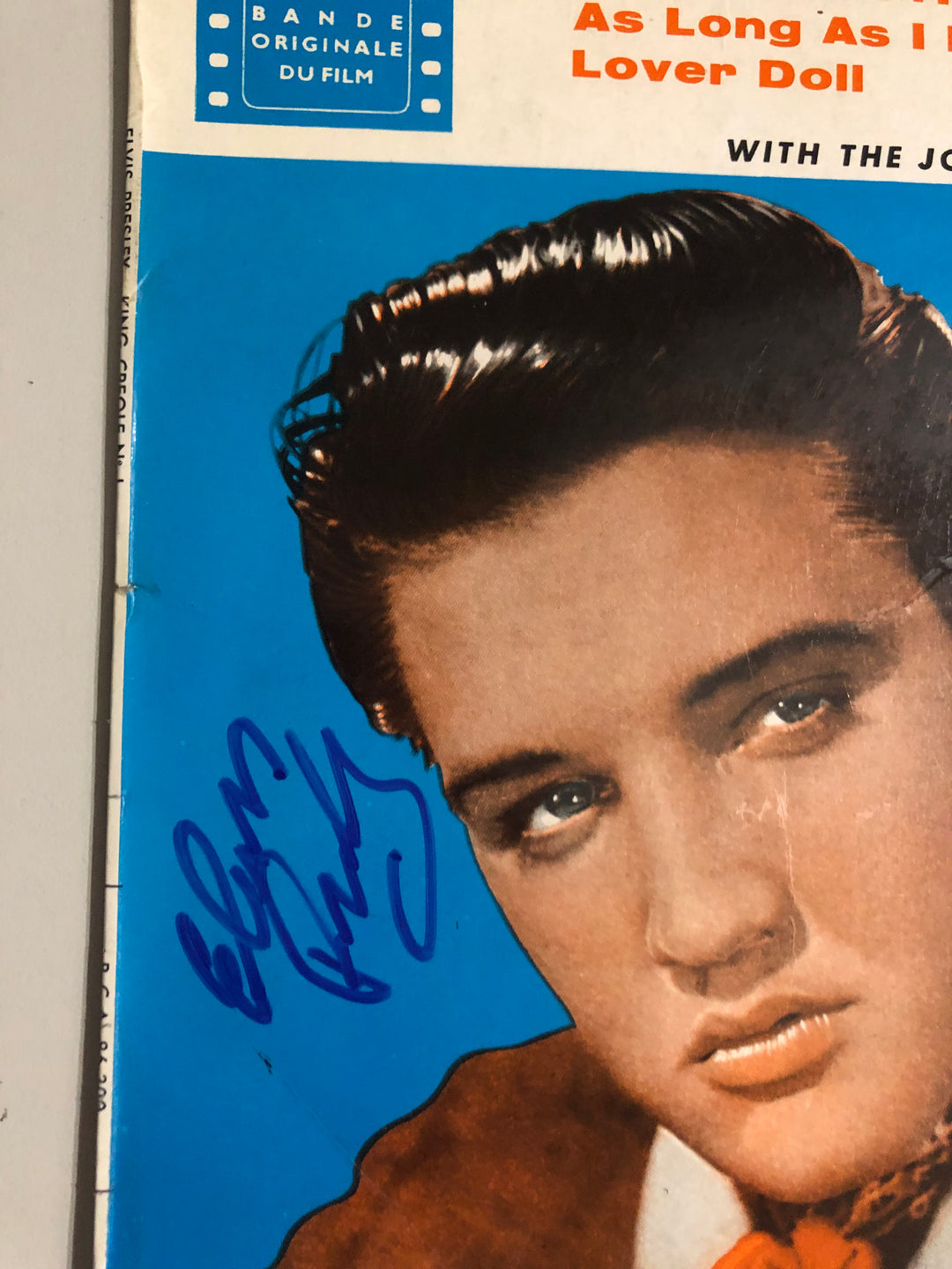 Elvis Presley - "King Creole" LP (1963) 45 RPM - Autographed by Elvis Presley