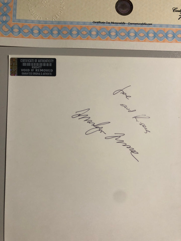 Marilyn Monroe - Fotografia autografata (anni '50) - Con certificato di autenticità