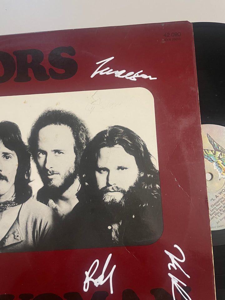 Lp The Doors Autographed Jim Morrison Krieger Manzarek Densmore LA Woman with COA