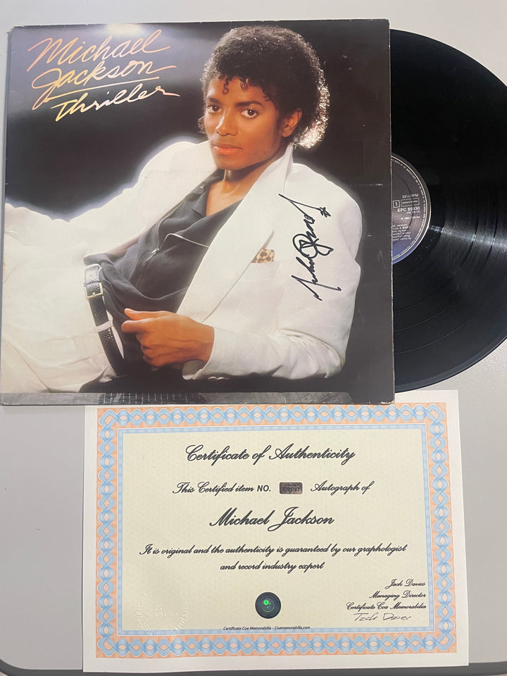 Signed Michael Jackson Thriller LP - 1982 Certified