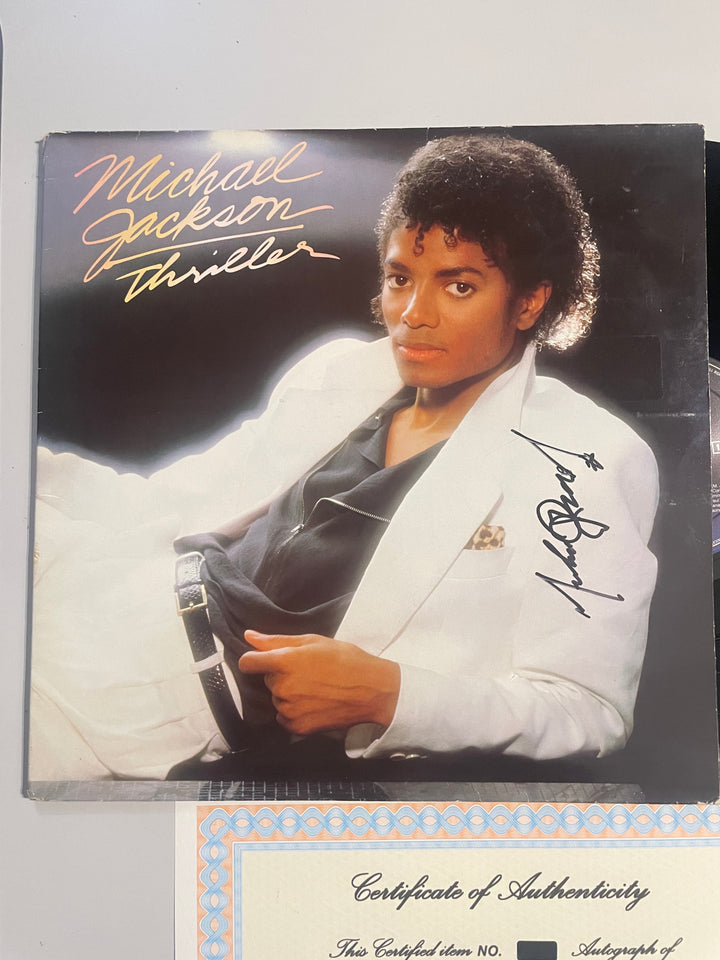 Signed Michael Jackson Thriller LP - 1982 Certified