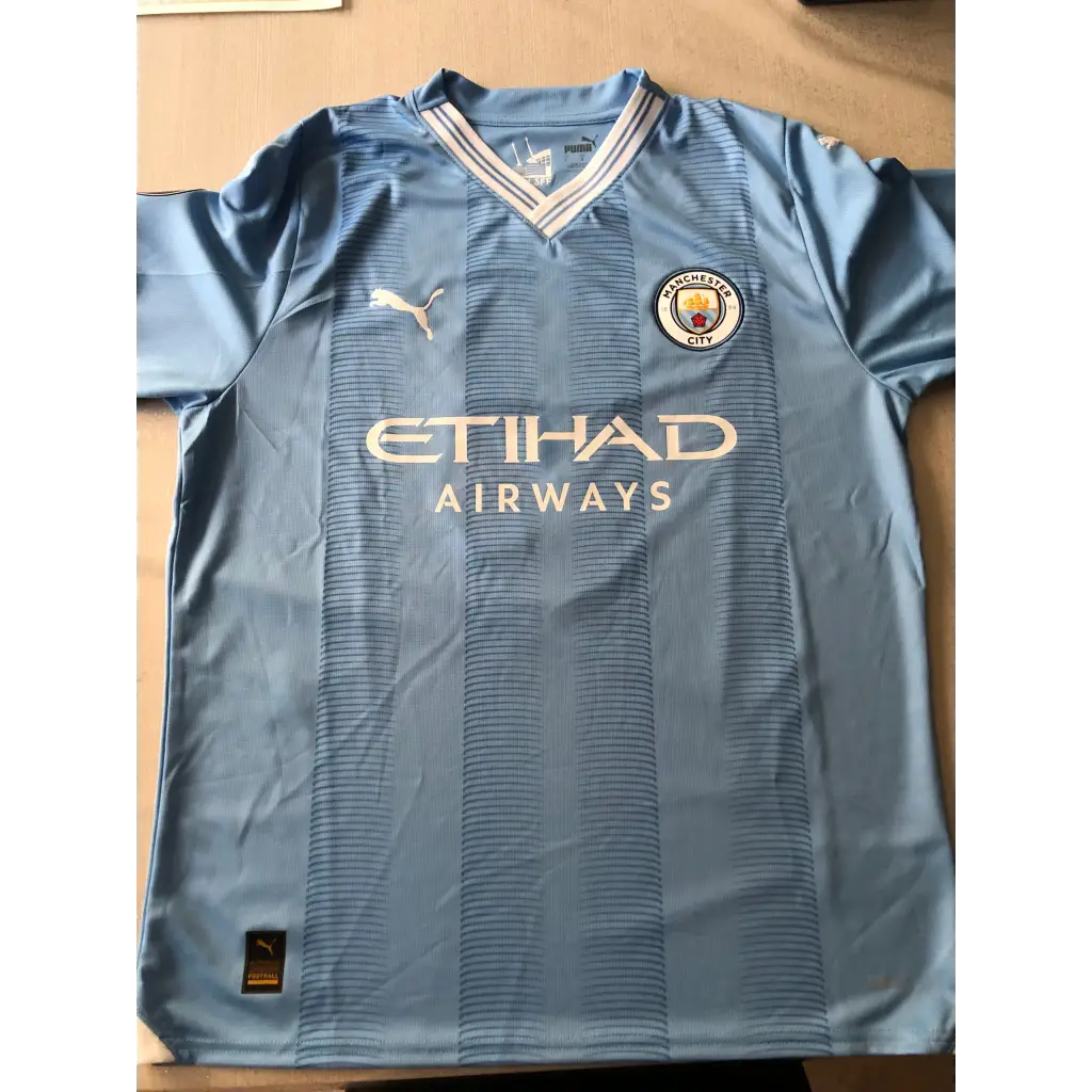Erling Haaland Shirt, Jersey Erling Haaland Autographed Manchester City 2023/2024 Shirt - Vs Player Match + Certificate of Autenticity