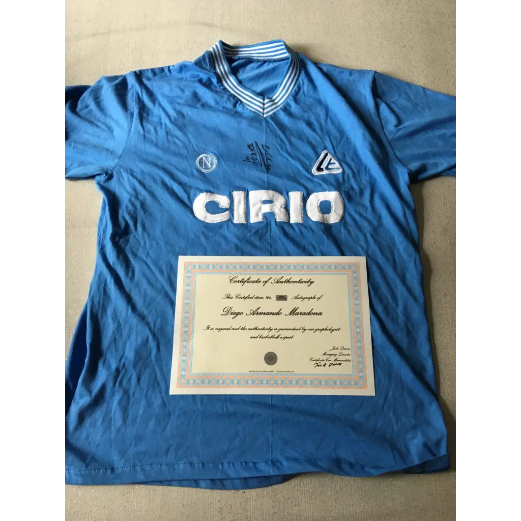 Maradona-Signed Jersey, Maradona Jersey Authentic Autographed 1984/85 Napoli Player Match Worn With Certificate of Authenticity