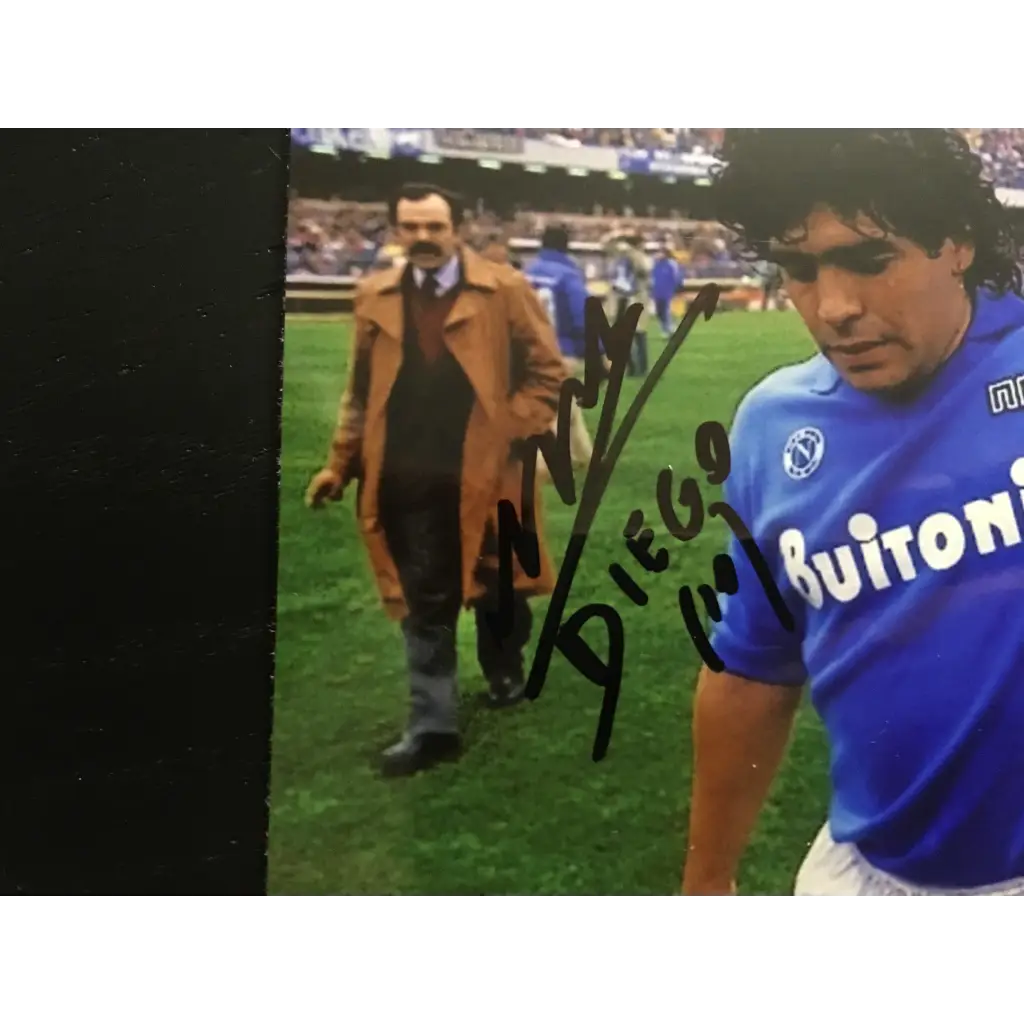 Maradona & Platini Autograph Photo, Photo Maradona and Platini Autograph Hand Signed + Coa Label Memorabilia