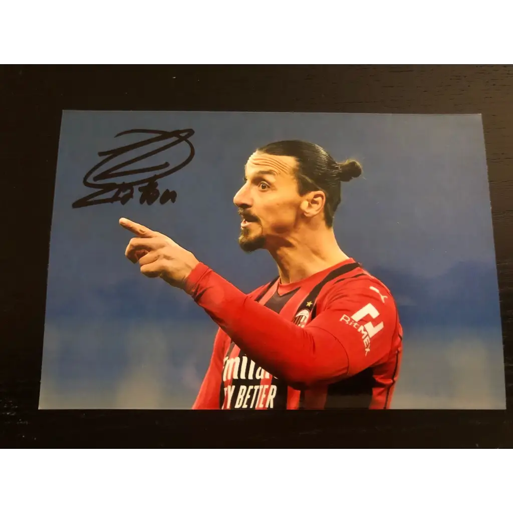 Zlatan Ibrahimovic Autograph, Photo Zlatan Ibrahimovic Autograph Hand Signed + Label Certificate Coa Memorabilia
