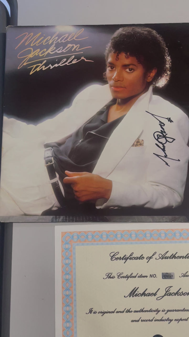 Signed Michael Jackson Thriller LP - 1982 Certified